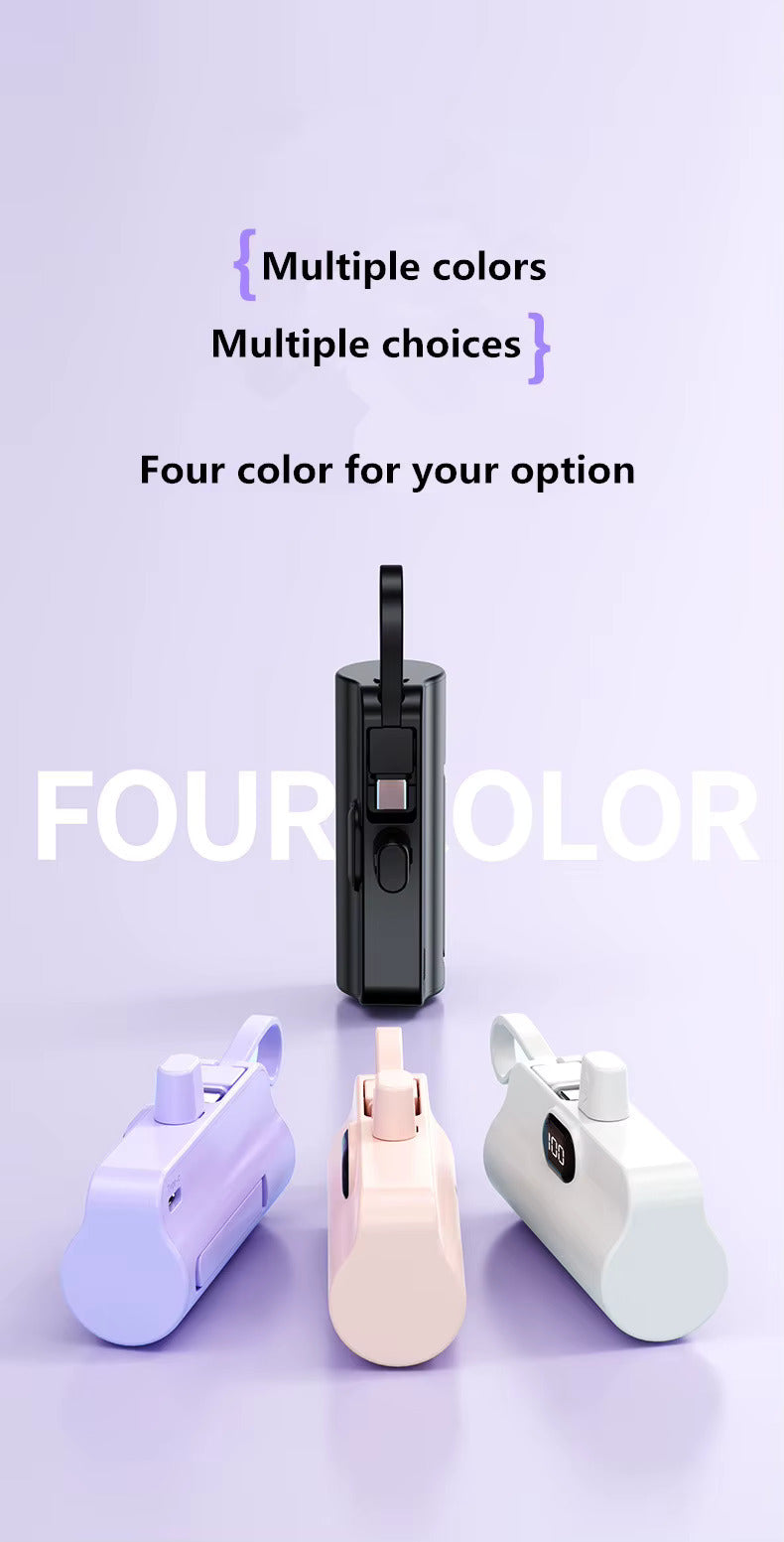 Mini Capsule Portable Power Bank - 2 in 1 Charging