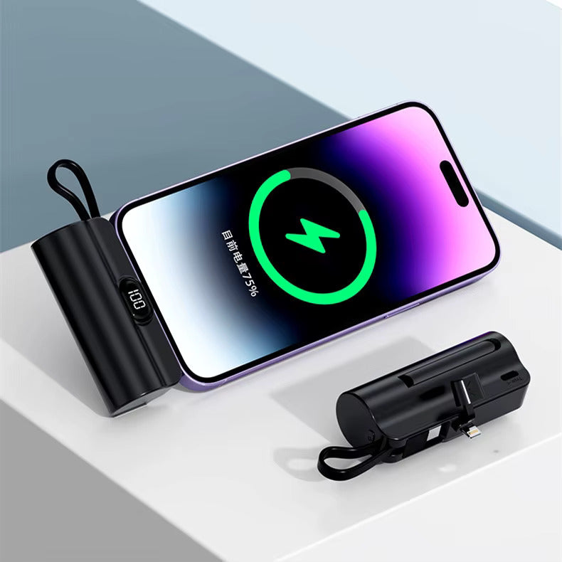 Mini Capsule Portable Power Bank - 2 in 1 Charging