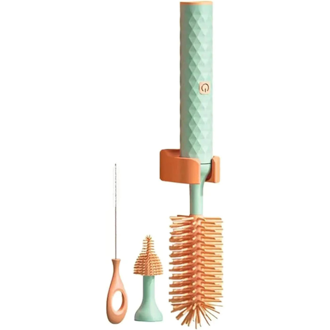 Blue electric scrub with white background