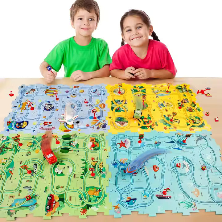 Puzzle Racer - Kids Car Track Set