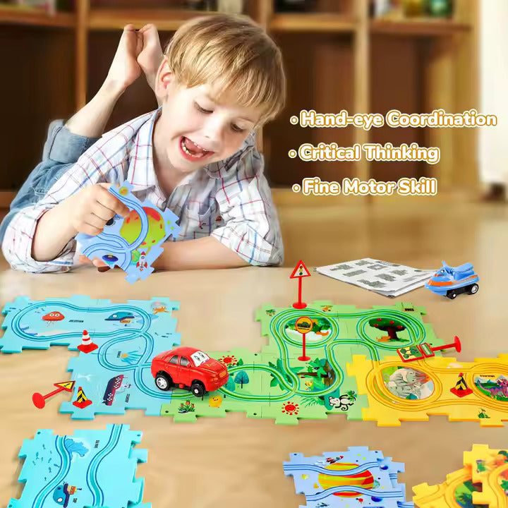 Puzzle Racer - Kids Car Track Set
