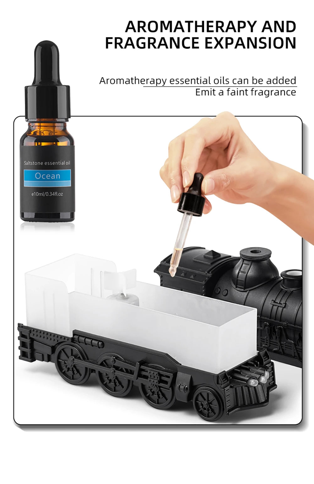 Aromatherapy oils for train diffuser