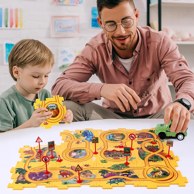 Puzzle Racer - Kids Car Track Set